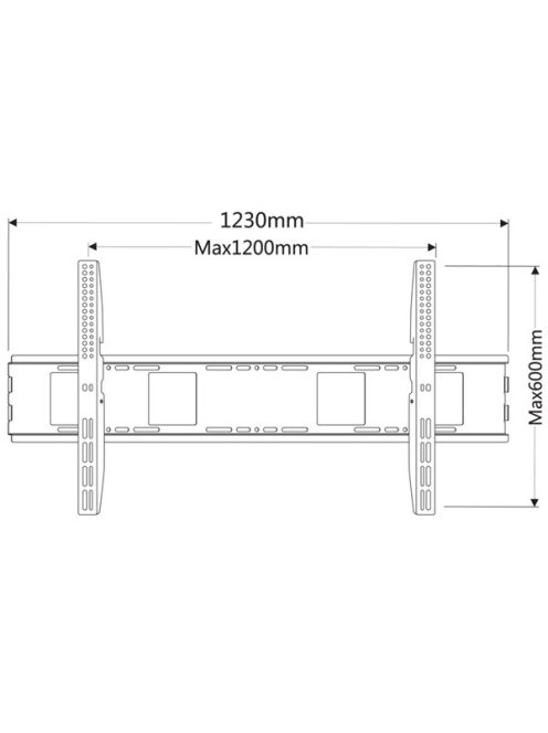 TECHLY ICA-PLB 2230 fix fali konzol 55-100" LCD kijelzőhöz, fekete