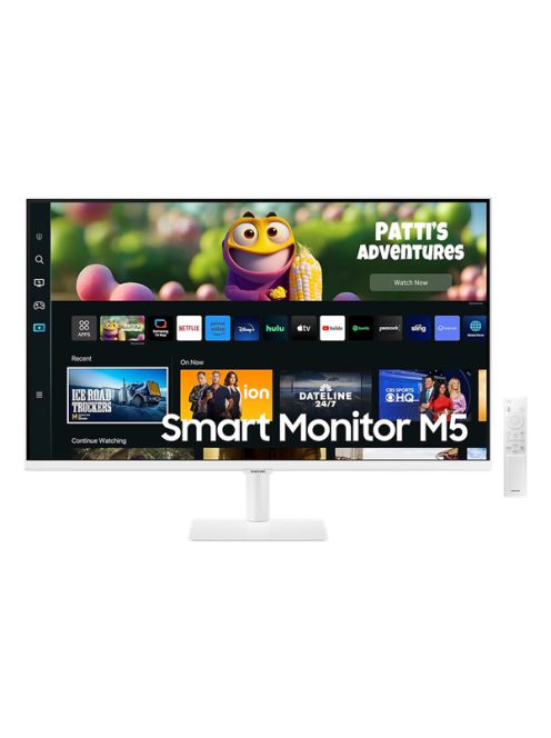 SAMSUNG Smart VA monitor 27" M5, 1920x1080, 16:9, 250cd/m2, 4ms, 2xHDMI/2xUSB/HDCP/WiFi/Bluetooth, hangszóró