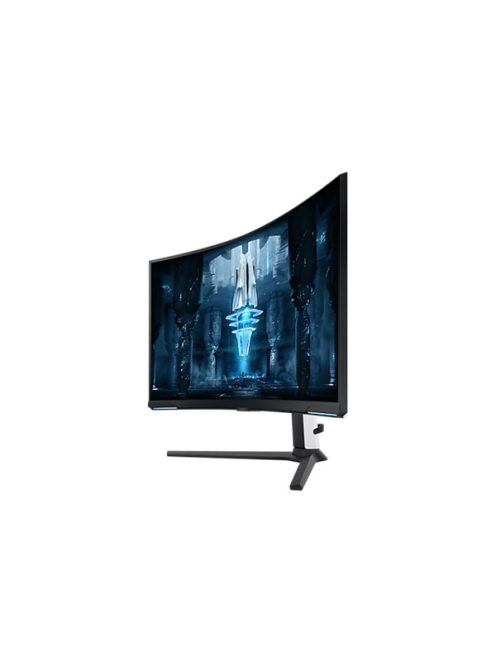 SAMSUNG Ívelt Gaming 240Hz VA monitor 32" G85NB, 3840x2160, 16:9, 350cd/m2, 1ms, 2xHDMI/DisplayPort/2xUSB, Pivot