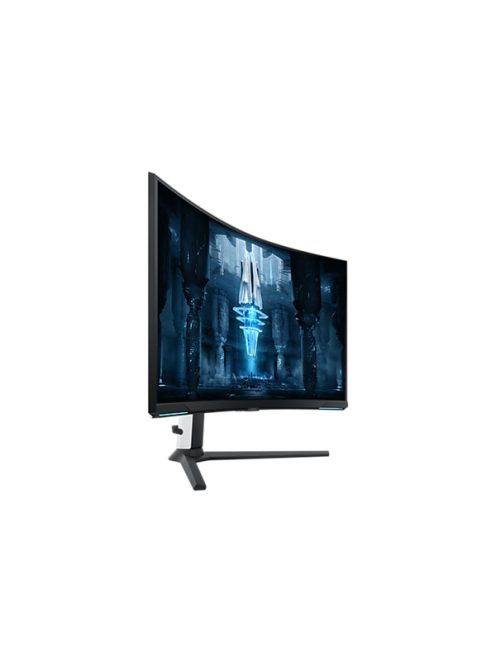 SAMSUNG Ívelt Gaming 240Hz VA monitor 32" G85NB, 3840x2160, 16:9, 350cd/m2, 1ms, 2xHDMI/DisplayPort/2xUSB, Pivot