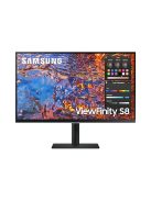 SAMSUNG IPS monitor 27" S8, 3840x2160, 16:9, 350cd/m2, 5ms, HDMI/DisplayPort/3xUSB/USB-C/LAN, Pivot
