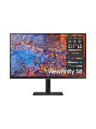 SAMSUNG IPS monitor 27" S8, 3840x2160, 16:9, 350cd/m2, 5ms, HDMI/DisplayPort/3xUSB/USB-C/LAN, Pivot