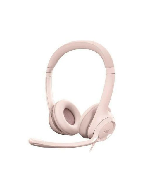 LOGITECH Fejhallgató 2.0 - H390 USB Mikrofonos, Rózsaszín