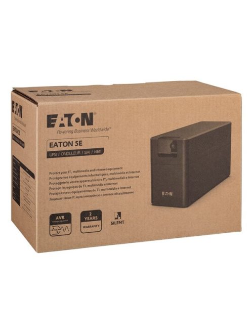 EATON UPS 5E550I, 5e Gen2,  IEC, 550 VA, 300W, Input: C14, Outputs: (4) C13, Line-interaktív szünetmentes, AVR, torony