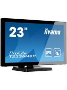 iiyama touch monitor, 23,8", 1920x1080, 16:9, 215cd, 5ms, 1000:1, DVI/VGA/HDMI, hangszóró, T2336MSC-B3