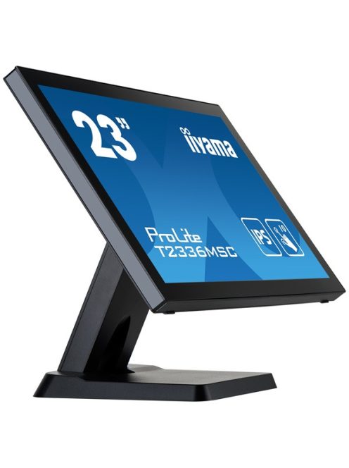 iiyama touch monitor, 23,8", 1920x1080, 16:9, 215cd, 5ms, 1000:1, DVI/VGA/HDMI, hangszóró, T2336MSC-B3