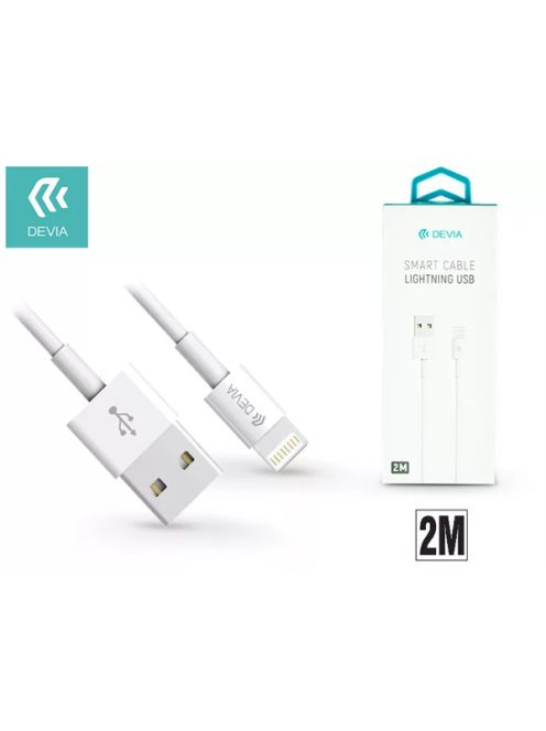 DEVIA  APPLE IPHONE LIGHTNING USB TÖLTŐ- ÉS ADATKÁBEL 2 M-ES VEZETÉKKEL - SMART CABLE LIGHTNING - WHITE