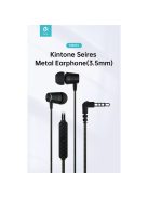 DEVIA UNIVERZÁLIS SZTEREÓ FELVEVŐS FÜLHALLGATÓ - 3,5 MM JACK - DEVIA KINTONE SERIES METAL EARPHONE - FEKETE