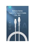 DEVIA USB TYPE-C - USB TYPE-C ADAT- ÉS TÖLTŐKÁBEL 1 M-ES VEZETÉKKEL - KINTONE SERIES TYPE-C TO TYPE-C CABLE - 60W, WHITE