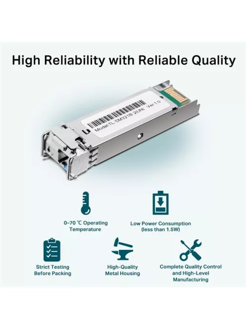 TP-LINK Switch SFP Modul 1000Base-BX WDM kétirányú 2km távolság, SM321B-2