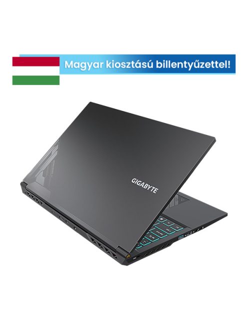 GIGABYTE G5 KF 15.6" FHD (144Hz), Intel Core i5-12500H (12C/4.5Ghz), 16GB, 512GB SSD, RTX 4060, Magyar billentyű