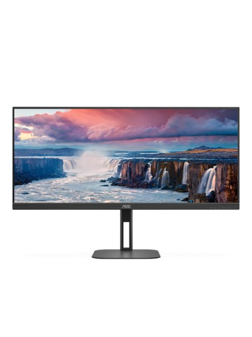 AOC VA monitor U34V5C/BK, 3440x1440, 21:9, 300cd/m2, 1ms, HDMI/DisplayPort/USB-C/4xUSB, hangszóró