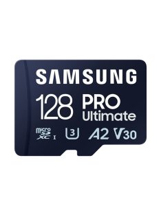  SAMSUNG Memóriakártya, PRO Ultimate microSD 128GB, Class 10, V30, A2, Grade 3 (U3), R200/W130