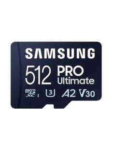   SAMSUNG Memóriakártya, PRO Ultimate microSD 512GB, Class 10, V30, A2, Grade 3 (U3), R200/W130