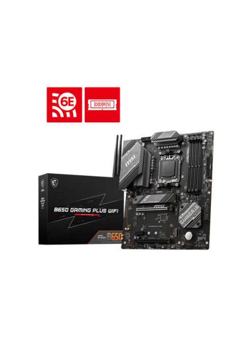 MSI Alaplap AM5 B650 GAMING PLUS WIFI AMD B650, ATX