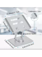 BLACKBIRD Notebook Állvány, 360 fokban forgatható alumínium ezüst