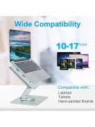 BLACKBIRD Notebook Állvány, 360 fokban forgatható alumínium ezüst