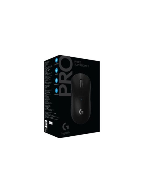 LOGITECH Egér - G Pro X SUPERLIGHT  2 Vezeték Nélküli Gaming LIGHTSPEED, Fekete