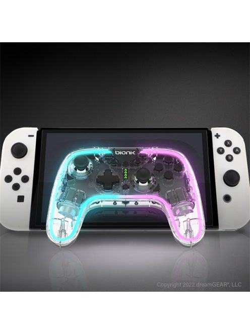 BIONIK Nintendo Switch Kiegészítő NeoGlow Vezeték Nélküli RGB Kontroller, BNK-9099