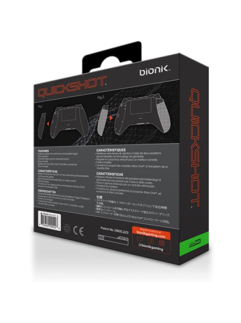 BIONIK XBOX One Kiegészítő Quickshot Pro Kontroller Ravasz csomag fehér & szürke, BNK-9022