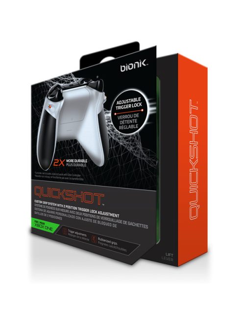 BIONIK XBOX One Kiegészítő Quickshot Pro Kontroller Ravasz csomag fehér & szürke, BNK-9022