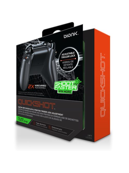 BIONIK XBOX One Kiegészítő Quickshot Pro Kontroller Ravasz csomag fekete & szürke, BNK-9011