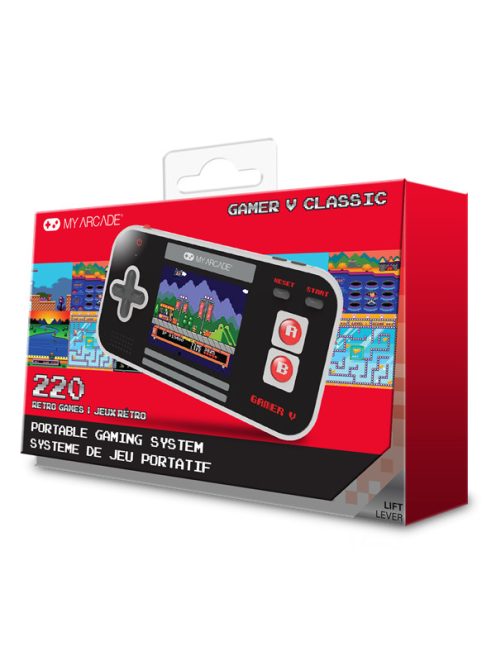 MY ARCADE Játékkonzol Gamer V Classic 220in1 Fekete & Piros Hordozható, DGUN-3911