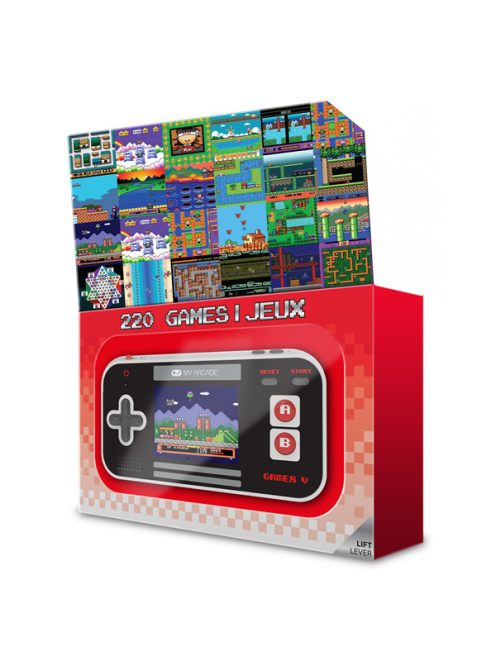 MY ARCADE Játékkonzol Gamer V Classic 220in1 Fekete & Piros Hordozható, DGUN-3911