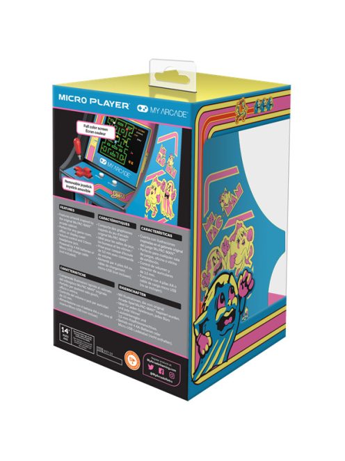 MY ARCADE Játékkonzol Ms. Pac-Man Micro Player Retro Arcade 6.75" Hordozható, DGUNL-3230