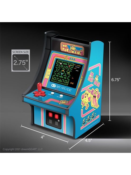 MY ARCADE Játékkonzol Ms. Pac-Man Micro Player Retro Arcade 6.75" Hordozható, DGUNL-3230