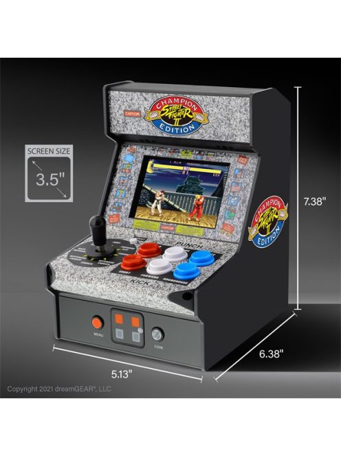 MY ARCADE Játékkonzol Street Fighter II Champion Edition Micro Player Retro Arcade 7.5" Hordozható, DGUNL-3283