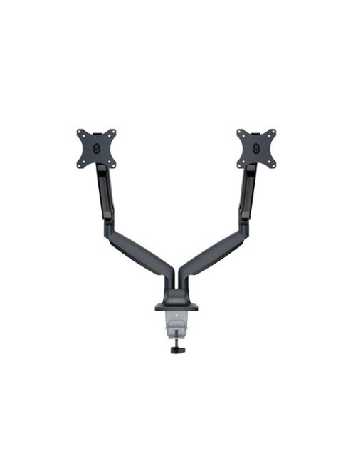 MULTIBRACKETS 2 karos asztali konzol, M Deskmount Gas Spring Dual Black (15-30", max.VESA: 100x100 mm, 9 kg)