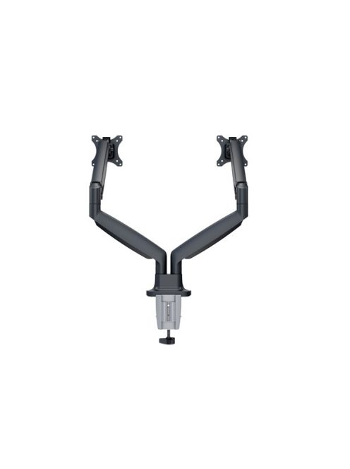 MULTIBRACKETS 2 karos asztali konzol, M Deskmount Gas Spring Dual Black (15-30", max.VESA: 100x100 mm, 9 kg)