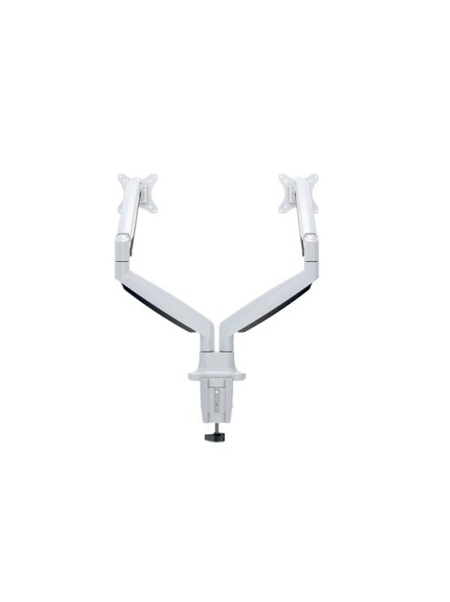 MULTIBRACKETS 2 karos asztali konzol, M Deskmount Gas Spring Dual White (15-27", max.VESA: 100x100 mm, 9 kg)