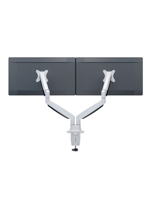 MULTIBRACKETS 2 karos asztali konzol, M Deskmount Gas Spring Dual White (15-27", max.VESA: 100x100 mm, 9 kg)