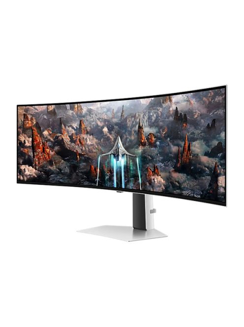 SAMSUNG Ívelt Gaming 240Hz OLED monitor 49" G93SC, 5120x1440, 32:9, 250cd/m2, 0.03ms, HDMI/MicroHDMI/DP/3xUSB, hangszóró