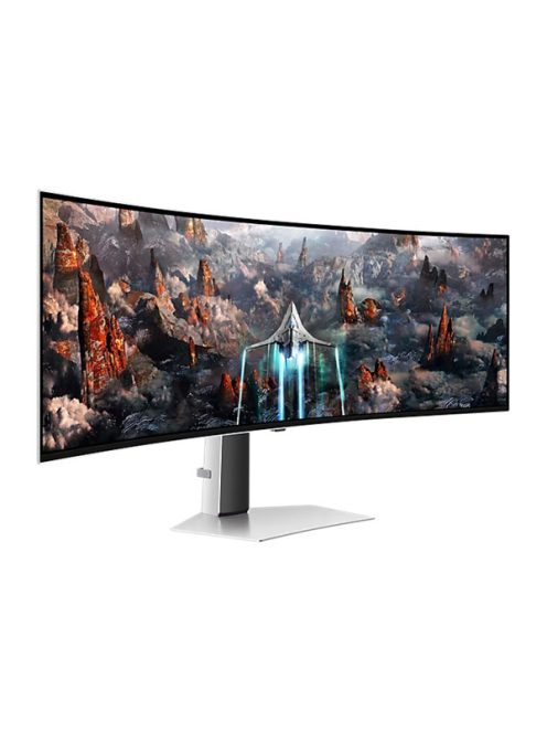 SAMSUNG Ívelt Gaming 240Hz OLED monitor 49" G93SC, 5120x1440, 32:9, 250cd/m2, 0.03ms, HDMI/MicroHDMI/DP/3xUSB, hangszóró