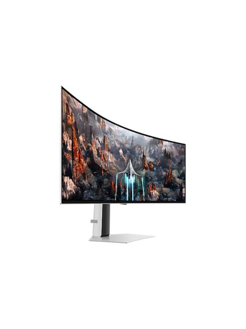 SAMSUNG Ívelt Gaming 240Hz OLED monitor 49" G93SC, 5120x1440, 32:9, 250cd/m2, 0.03ms, HDMI/MicroHDMI/DP/3xUSB, hangszóró