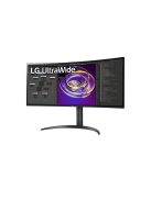 LG Ívelt IPS monitor 34" 34WP85CP-B, 3440x1440, 21:9, 300cd/m2, 5ms, 2xHDMI/DisplayPort/USB-C/2xUSB, hangszóró