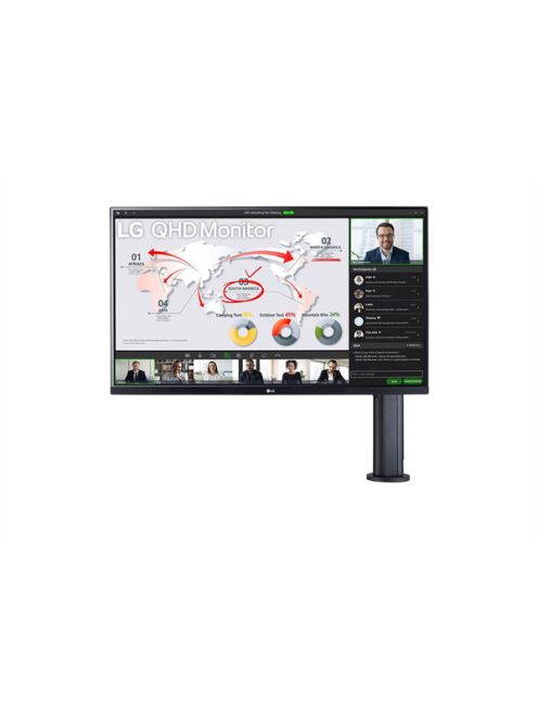 LG IPS monitor 31.5" 32QP88NP, 2560x1440, 16:9, 350cd/m2, 5ms, 2xHDMI/DisplayPort/USB-C/2XUSB, Pivot, hangszóró