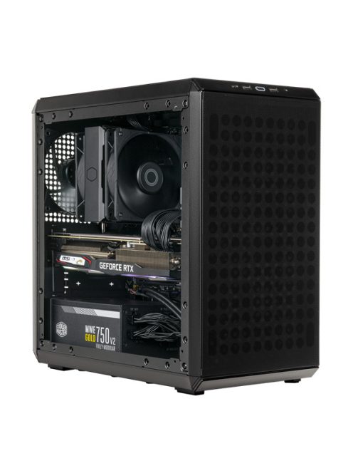 COOLER MASTER Ház Micro ATX MASTERBOX Q300L V2, 1 Ventillátorral, Tápegység nélkül, fekete