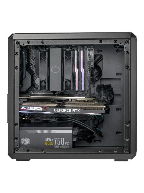 COOLER MASTER Ház Micro ATX MASTERBOX Q300L V2, 1 Ventillátorral, Tápegység nélkül, fekete