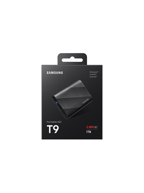 SAMSUNG Portable SSD T9 USB 3.2 Gen 2x2 1TB, Black