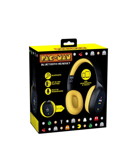 KONIX - PAC-MAN 2.0 Fejhallgató Vezeték Nélküli Bluetooth Gaming Stereo, Mikrofon, Fekete