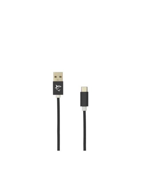 WHITE SHARK ADDER-2 USB-A - TYPE-C (M-M) kábel, 2m, fekete