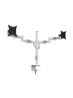   MULTIBRACKETS Asztali konzol (2 képernyős), M VESA Deskmount Officeline Dual White (15-30", max.VESA: 100x100 mm, 8 kg)