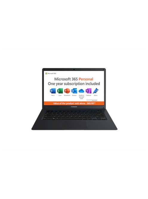 THOMSON NEO 14.1" HD, Intel® Celeron™ N4020, 4GB, 128GB SSD, Windows 11 HOME S+ MICROSOFT 365, Black