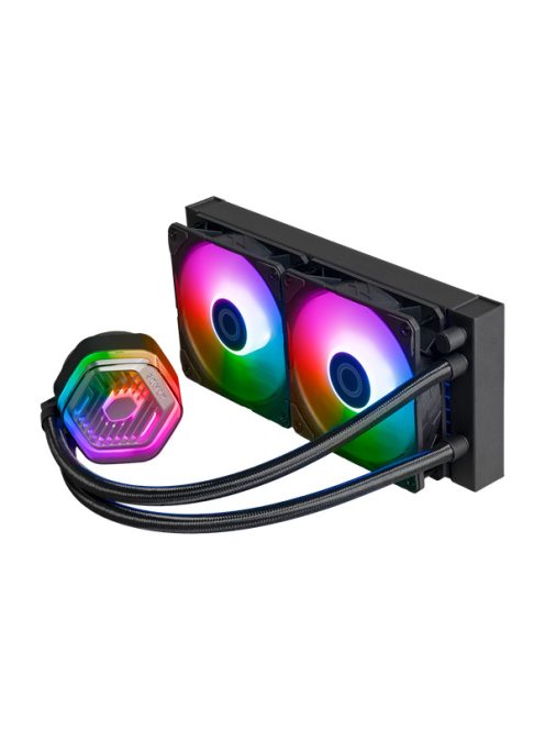 COOLER MASTER CPU hűtő MASTERLIQUID 240 ATMOS (vízhűtés), 2 Ventilátoros, ARGB Gen2, fekete