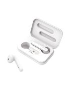 PLATINET fülhallgató, PM1040, Bluetooth 5.0, érintőgombos, vezeték nélküli, TWS, 1,5ó töltési idő, 3-4ó üzemidő, fehér