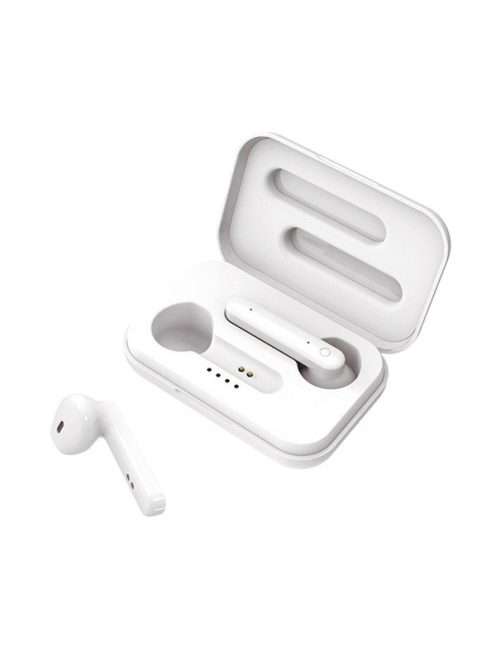 PLATINET fülhallgató, PM1040, Bluetooth 5.0, érintőgombos, vezeték nélküli, TWS, 1,5ó töltési idő, 3-4ó üzemidő, fehér